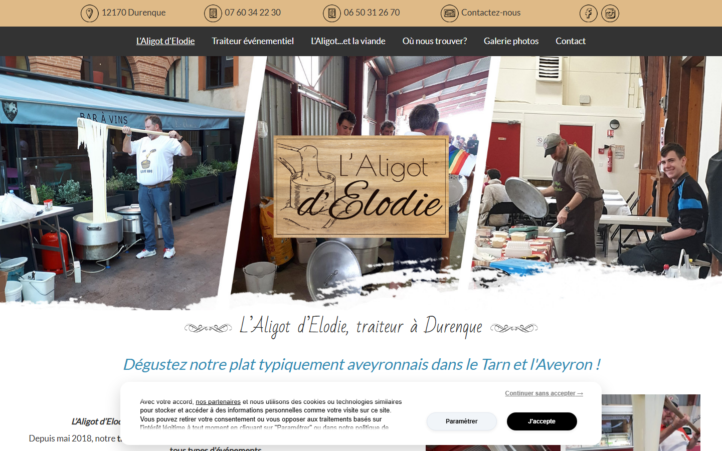 Capture du site officiel de BENOIT PASCAL RAYNAL