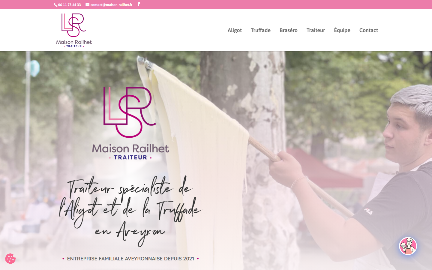 Capture du site officiel de Maison Railhet Traiteur - LLSR