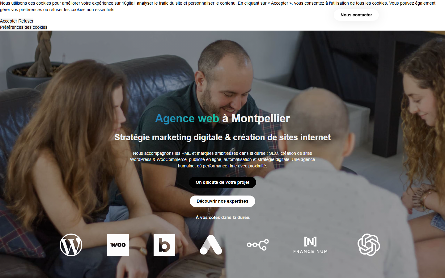 Aperçu du site de 10gital