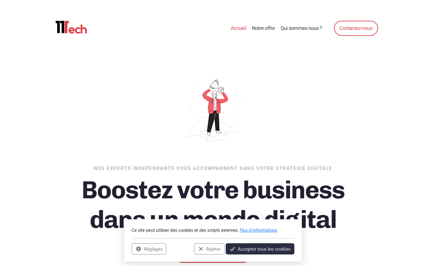 Aperçu du site de 11TECH