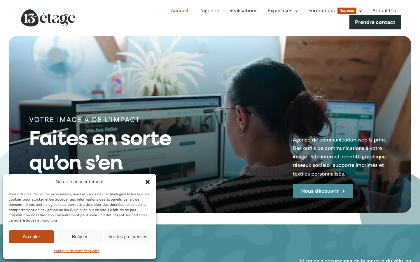 Aperçu du site de 13EME ETAGE