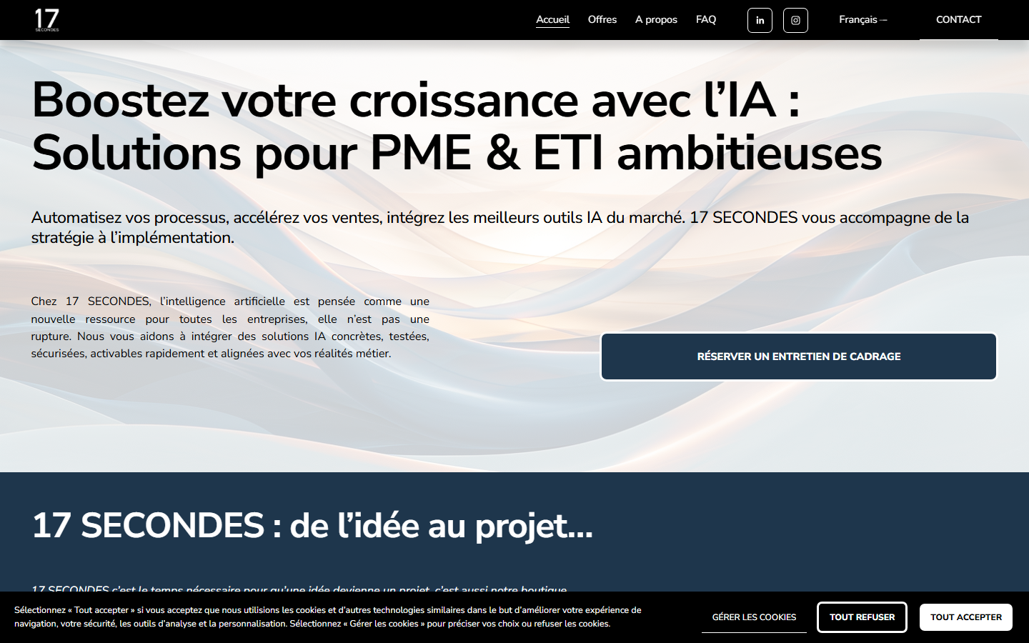 Aperçu du site de 17 SECONDES