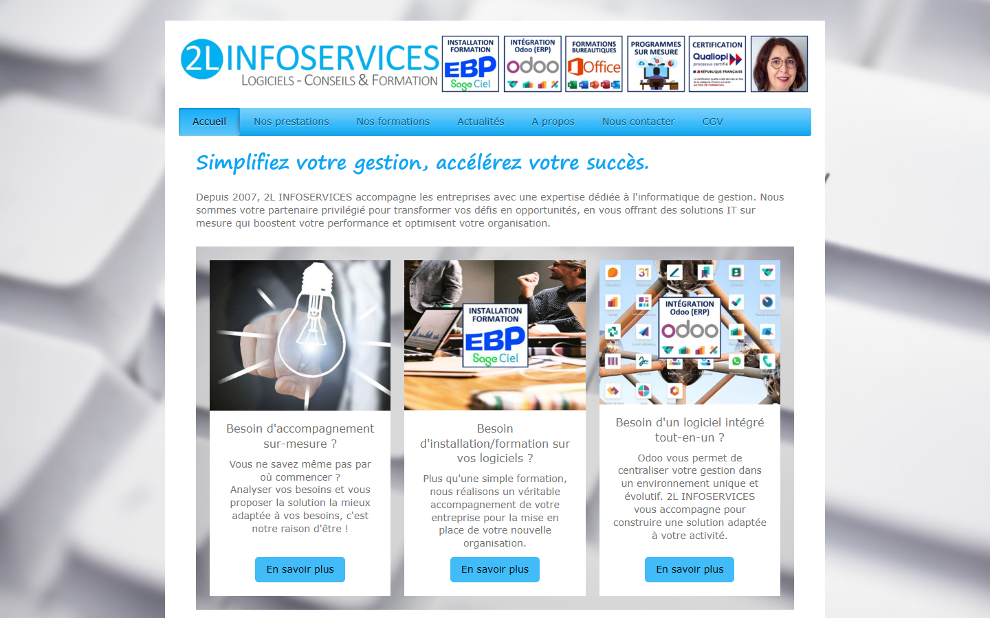 Aperçu du site de 2L Infoservices