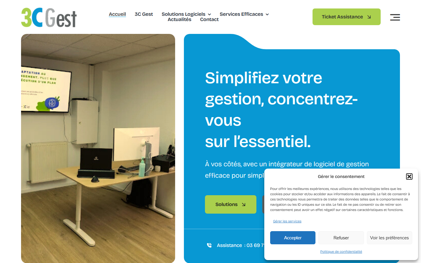 Aperçu du site de 3CGEST