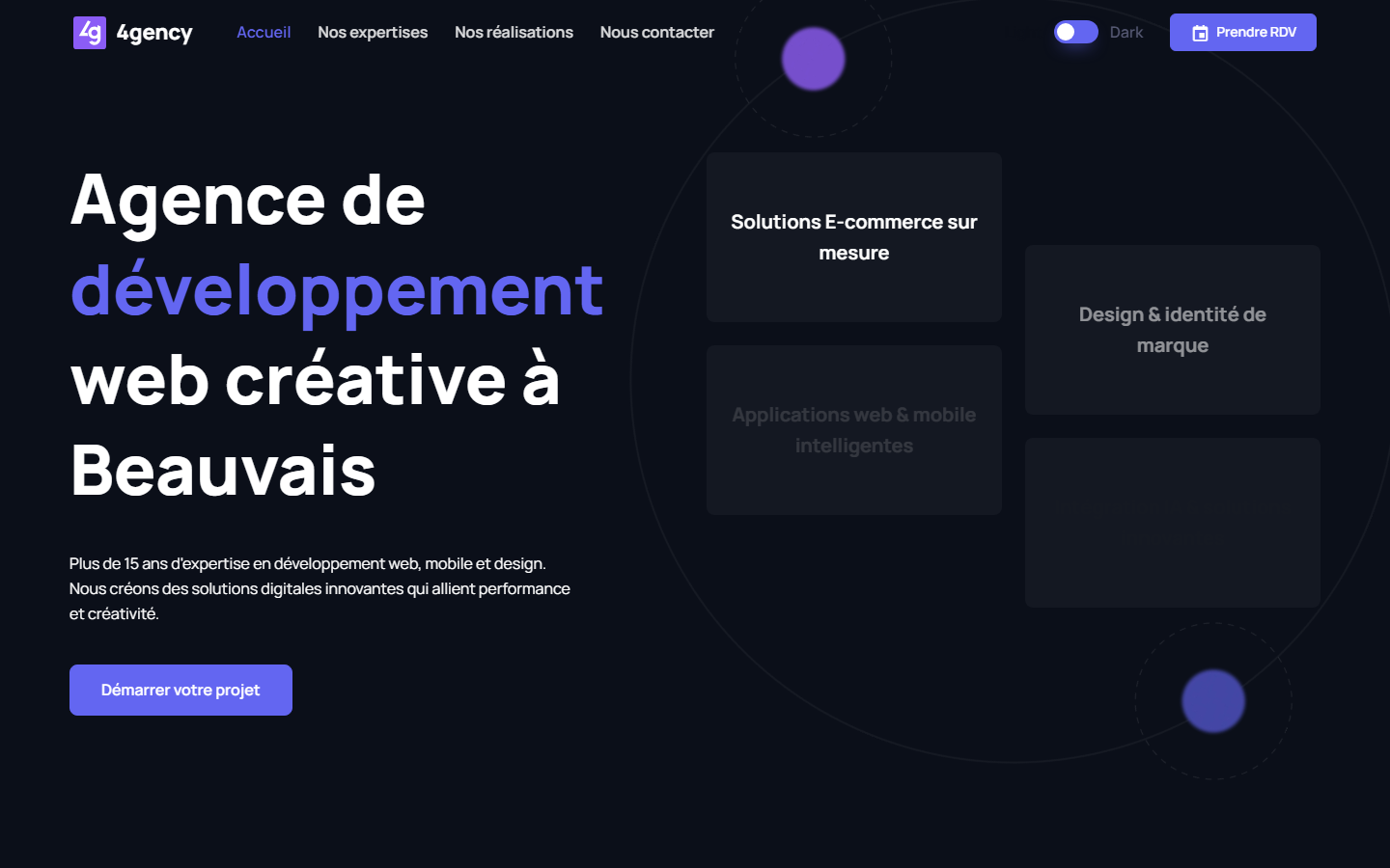 Aperçu du site de 4GENCY