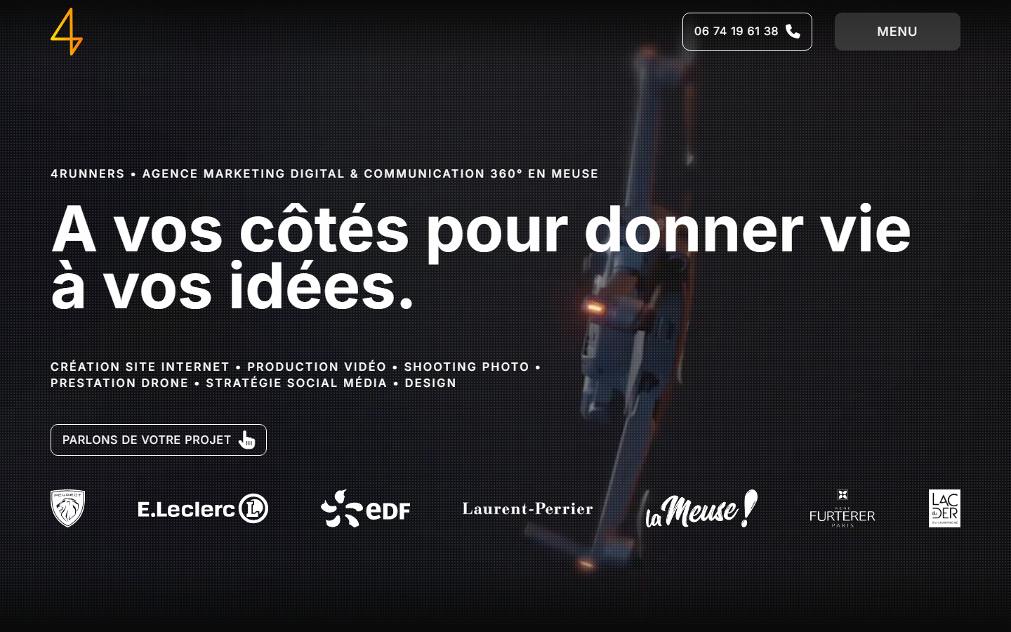 Aperçu du site de 4RUNNERS