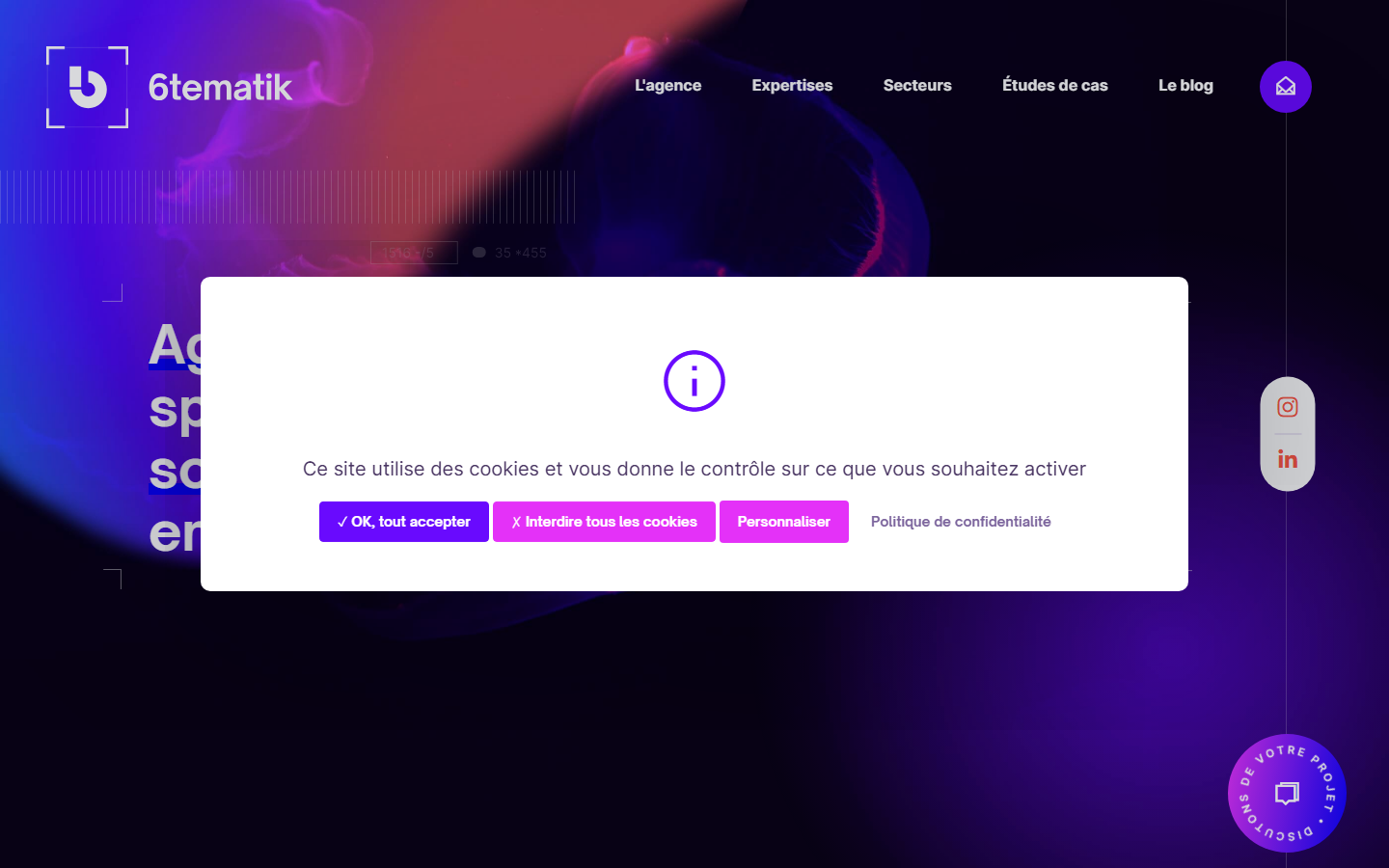 Aperçu du site de 6TEMATIK