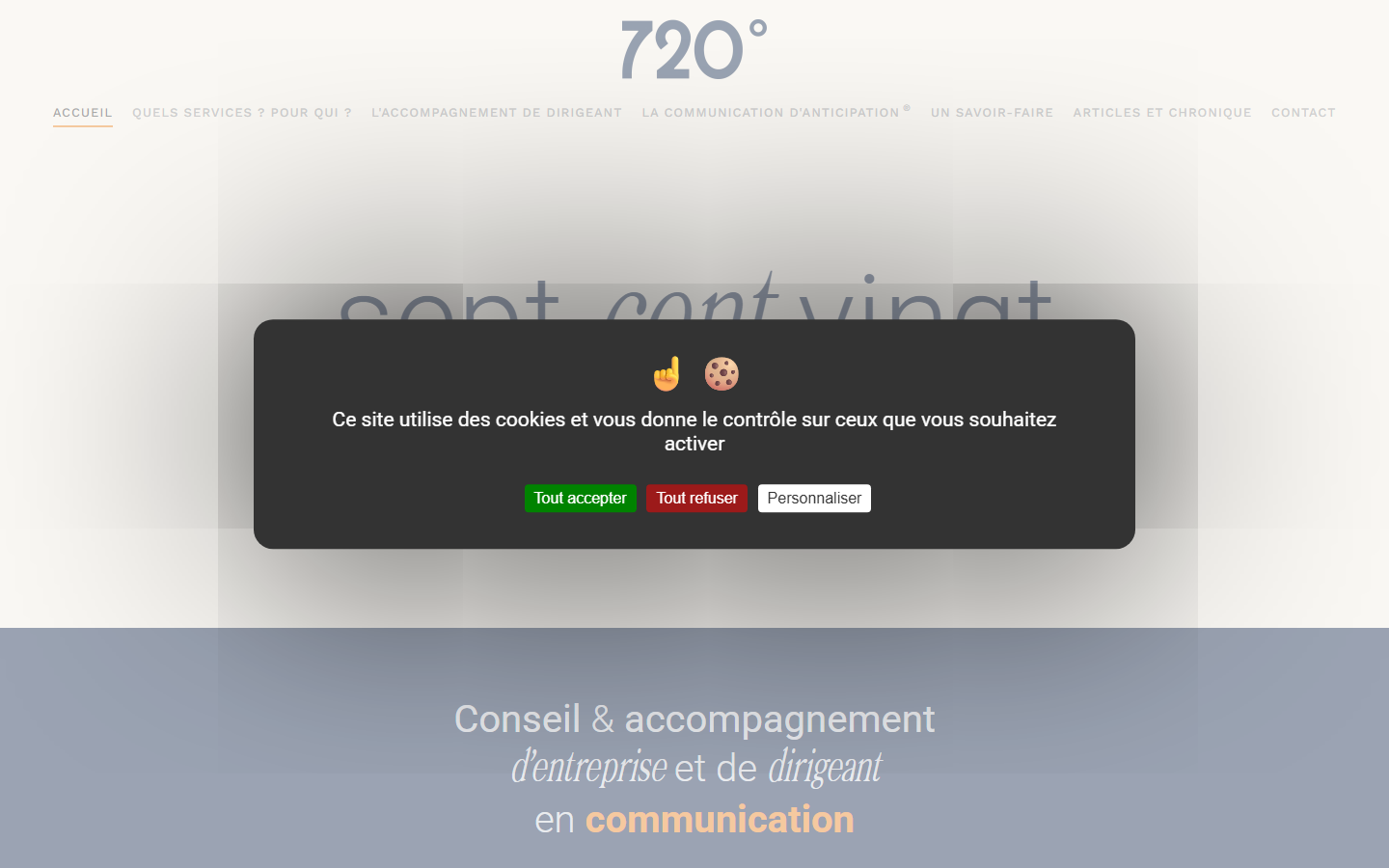 Aperçu du site de 720Degrés