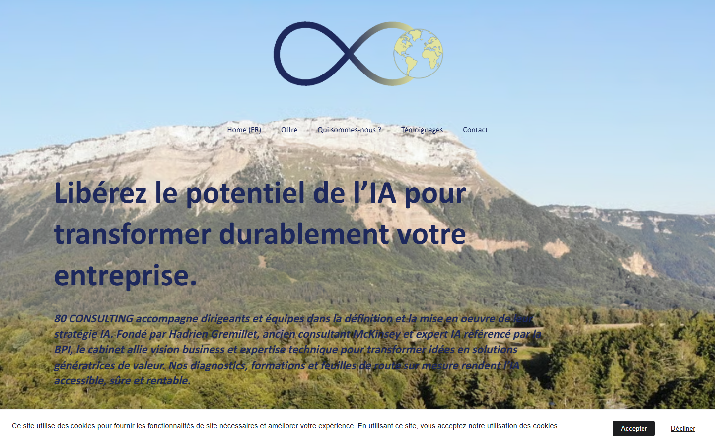 Aperçu du site de 80 Consulting