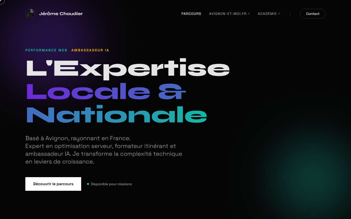 Aperçu du site de Chaudier Jérôme
