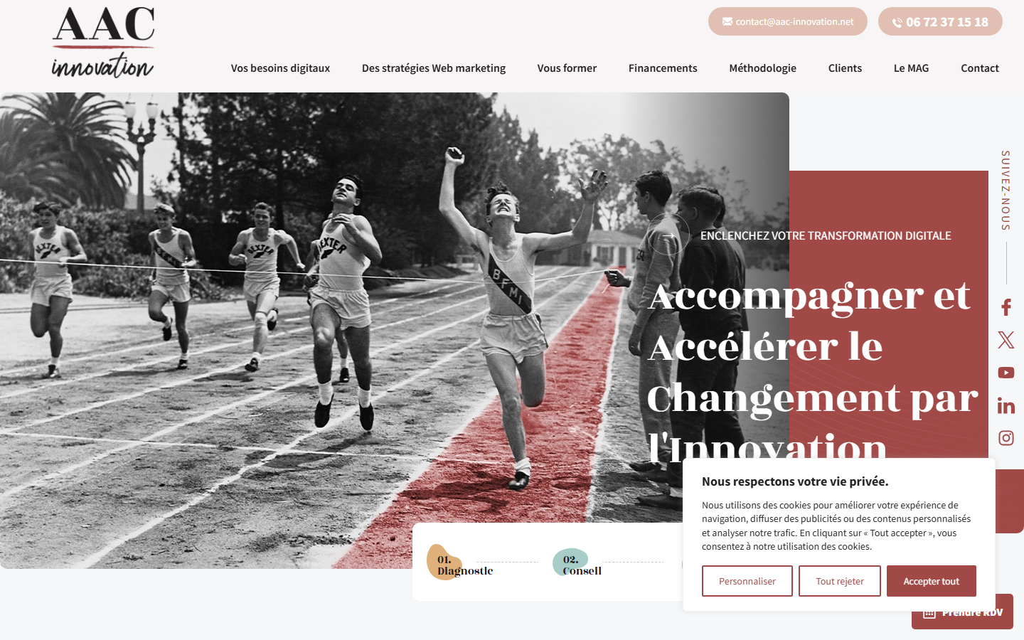 Aperçu du site de AAC Innovation
