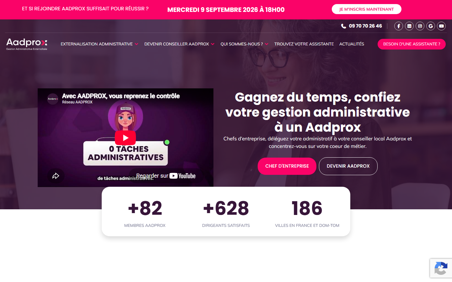 Aperçu du site de Réseau des AADPROX