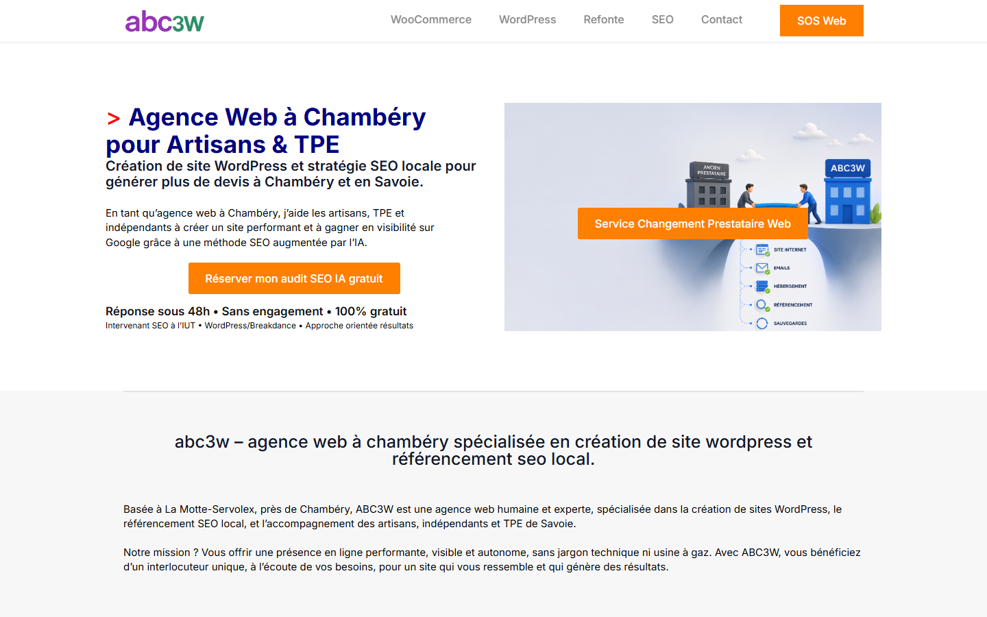 Aperçu du site de Abc3w - Sun Hong