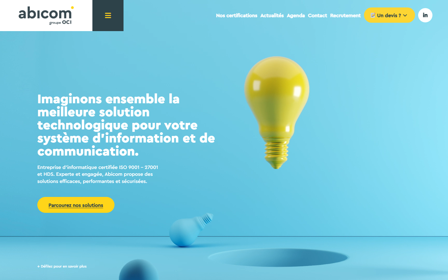 Aperçu du site de ABICOM
