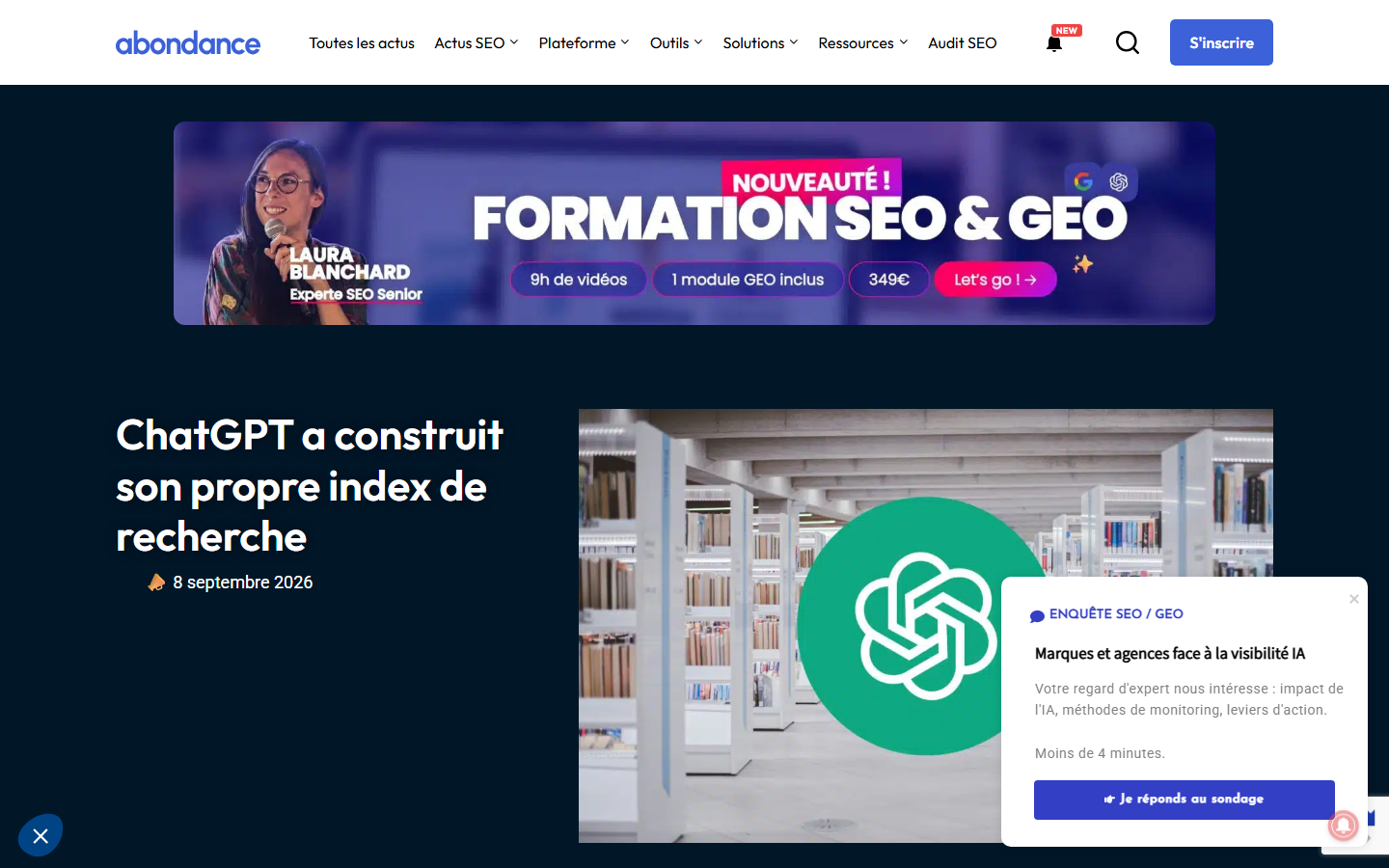 Aperçu du site de ABONDANCE