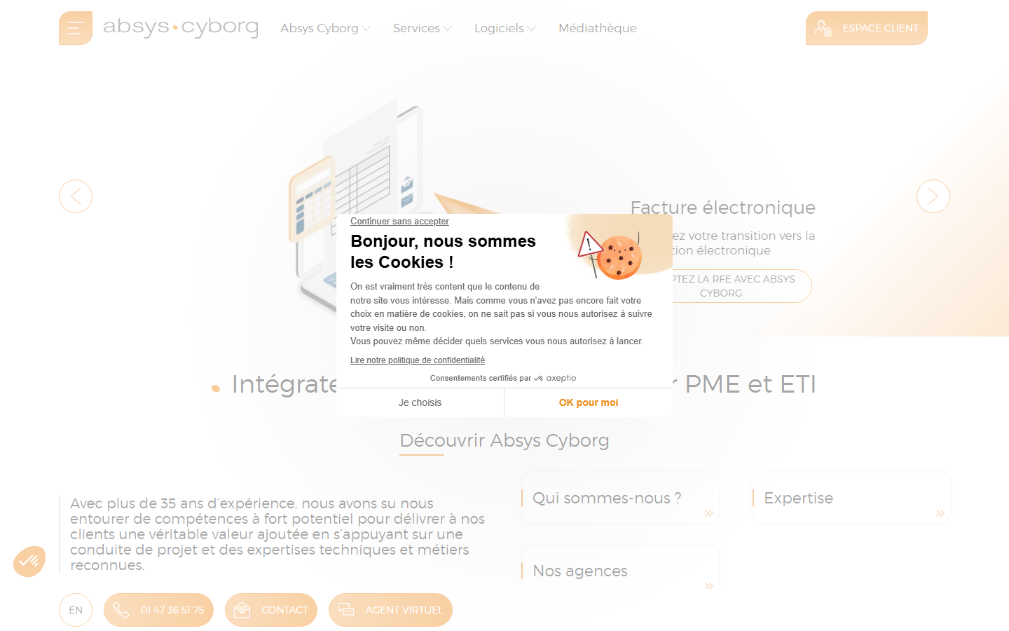 Aperçu du site de ABSYS CYBORG