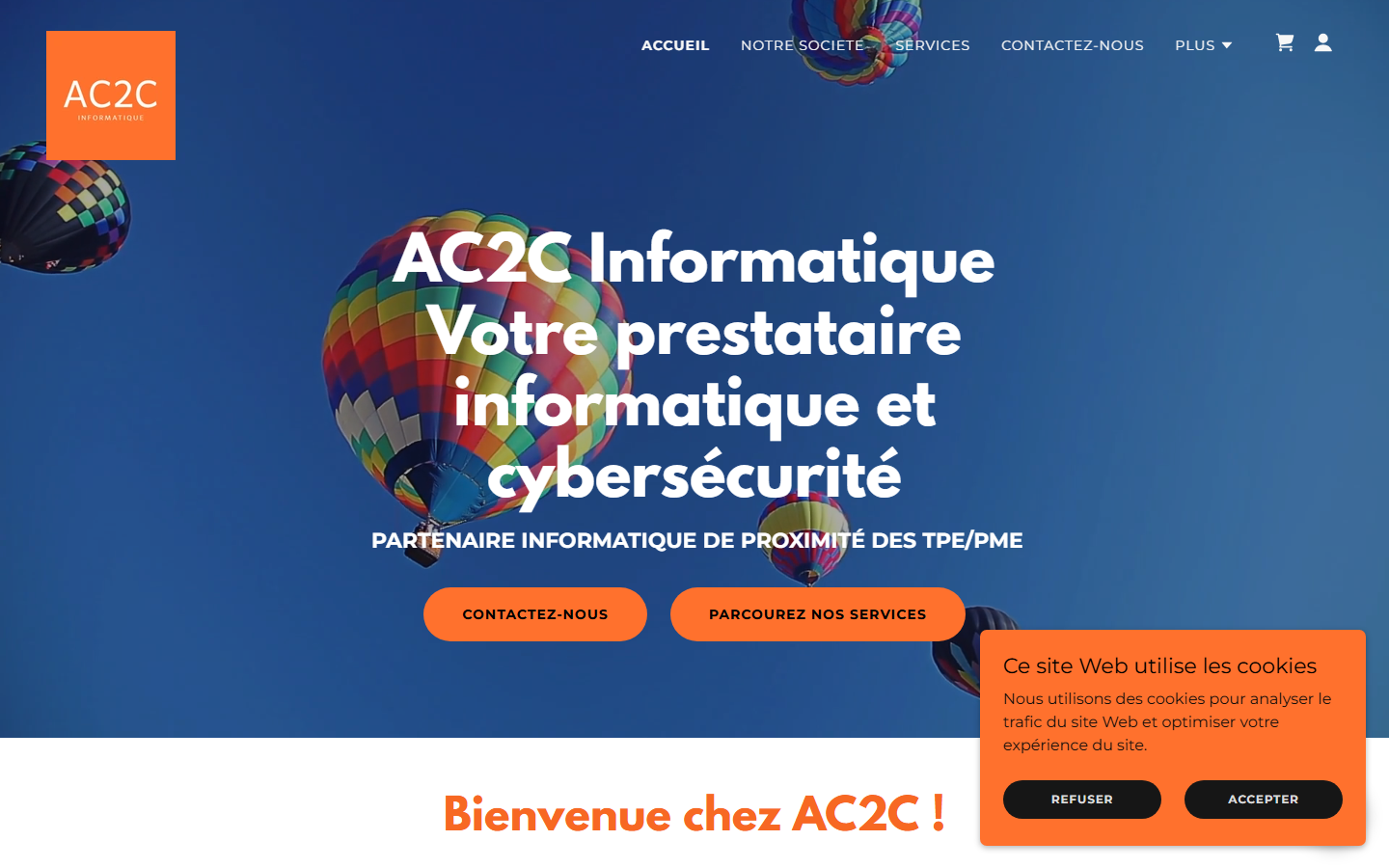 Aperçu du site de AC2C INFORMATIQUE
