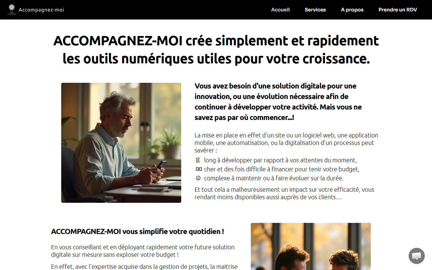 Aperçu du site de Accompagnez-moi