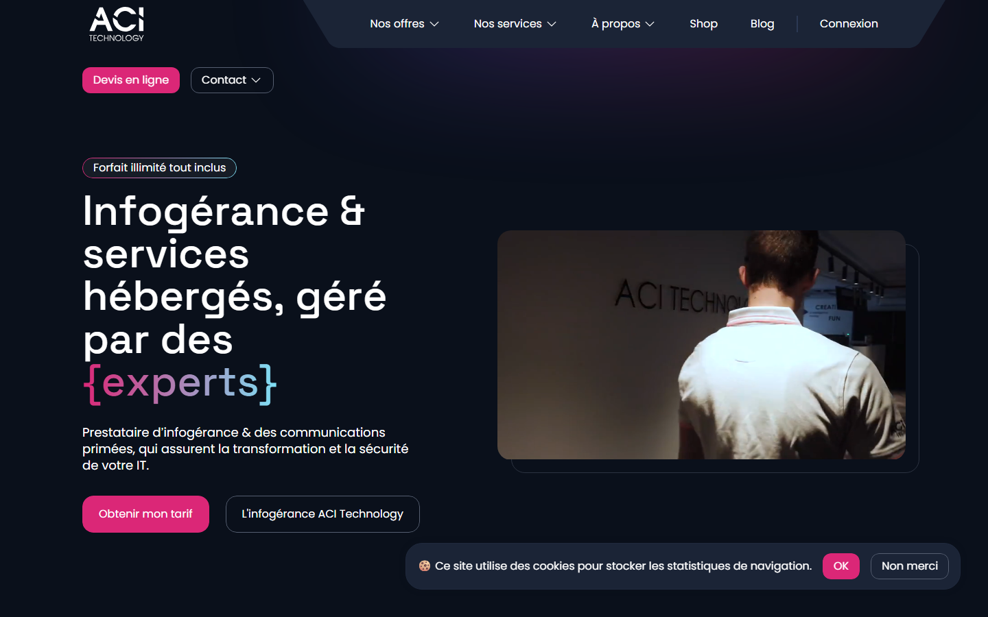 Aperçu du site de ACI TECHNOLOGY