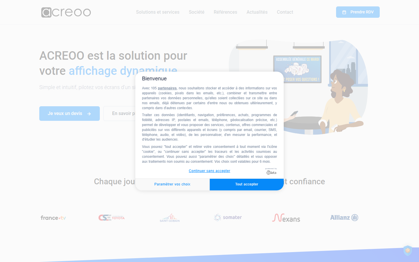 Aperçu du site de ACREOO