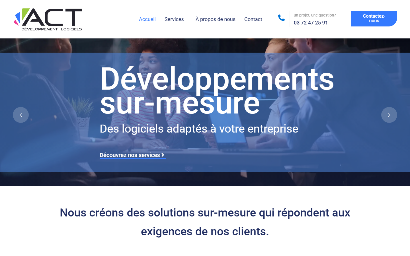 Aperçu du site de ACT-CONSEIL ET SERVICES