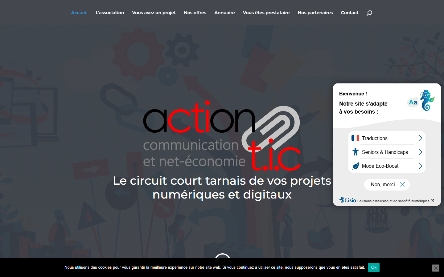 Aperçu du site de Action T.I.C