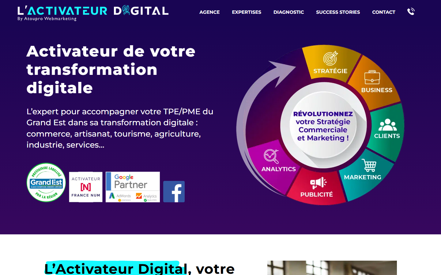 Aperçu du site de ATOUPRO WEBMARKETING