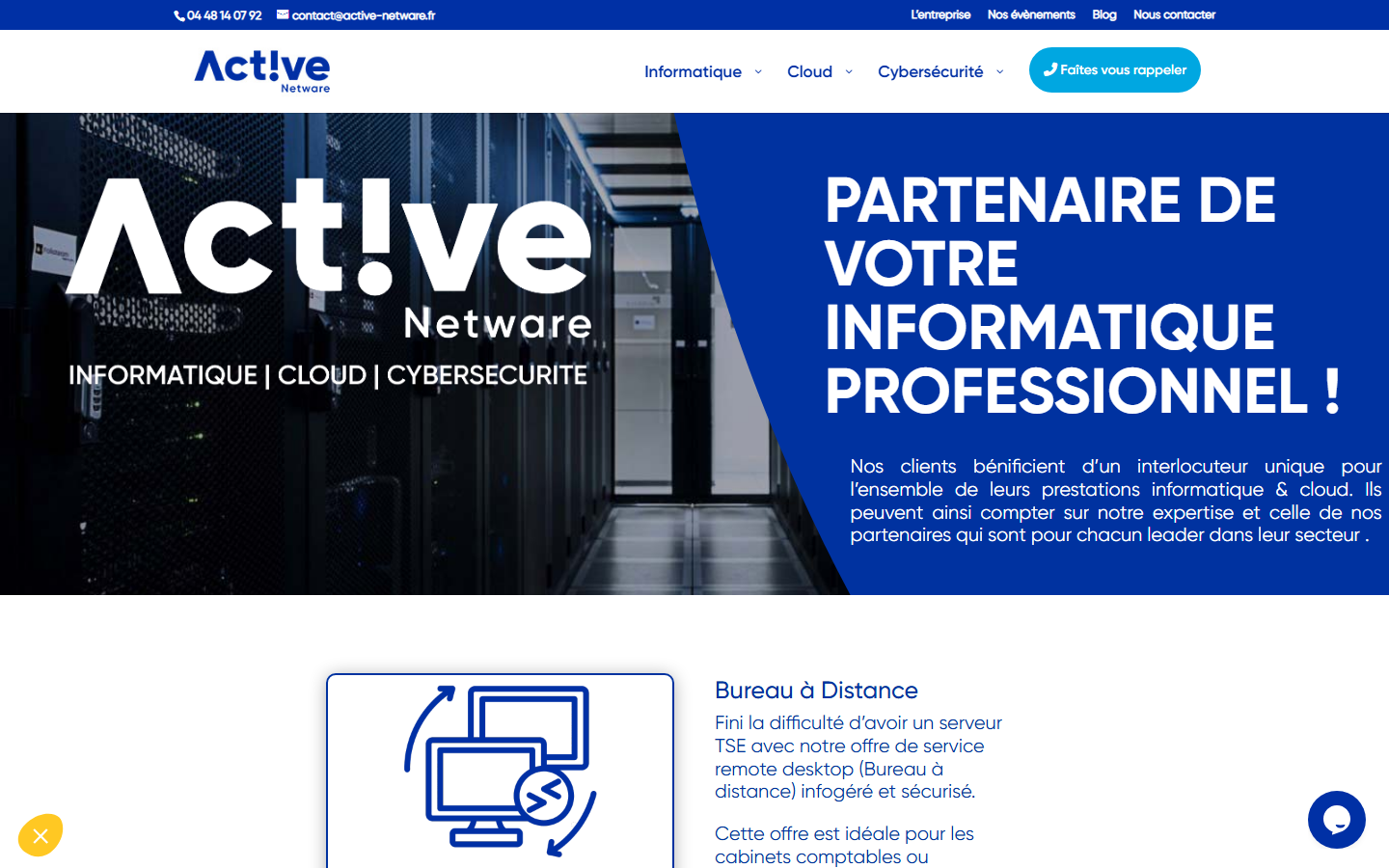 Aperçu du site de ACTIVE NETWARE