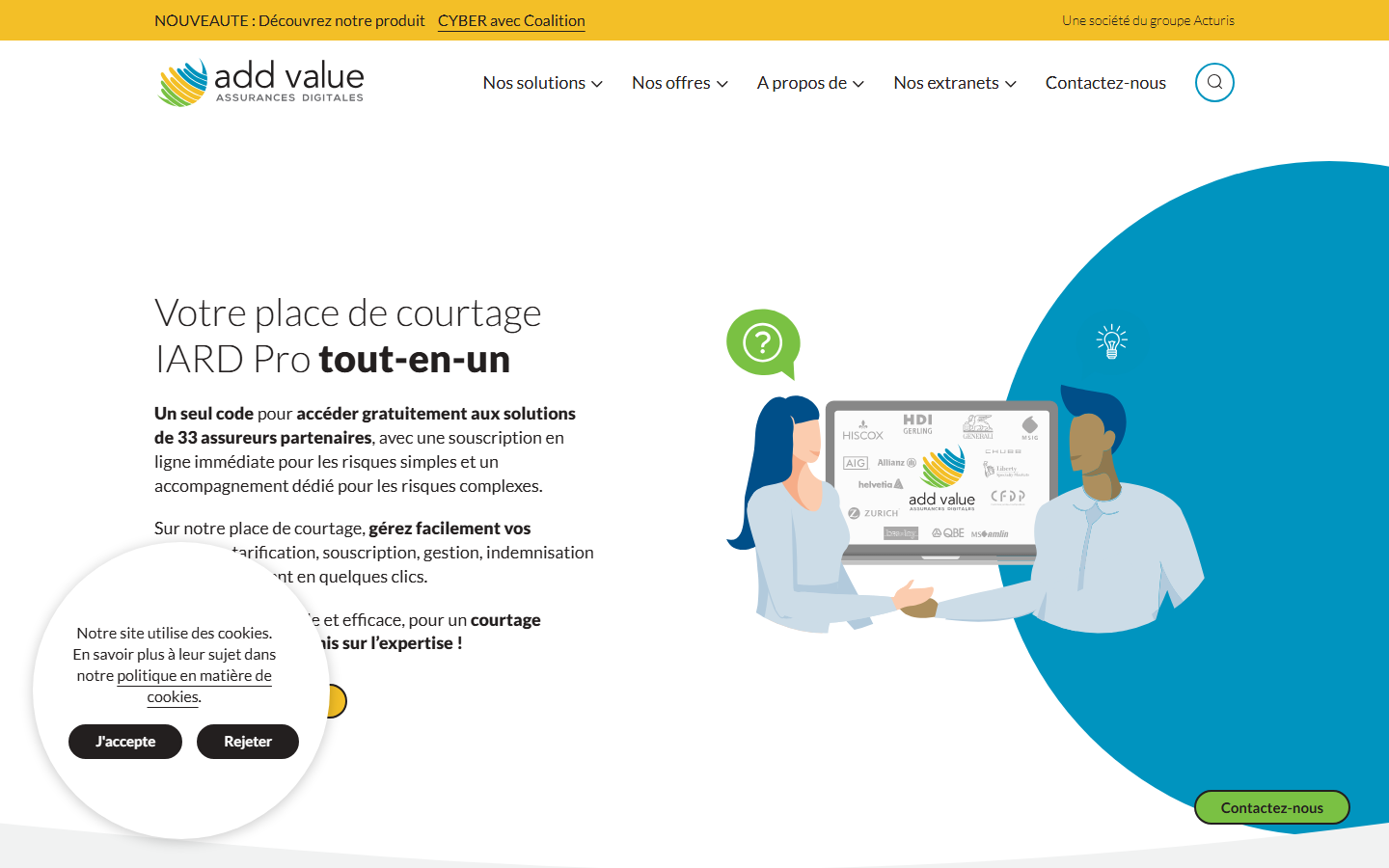 Aperçu du site de ADD VALUE ASSURANCES