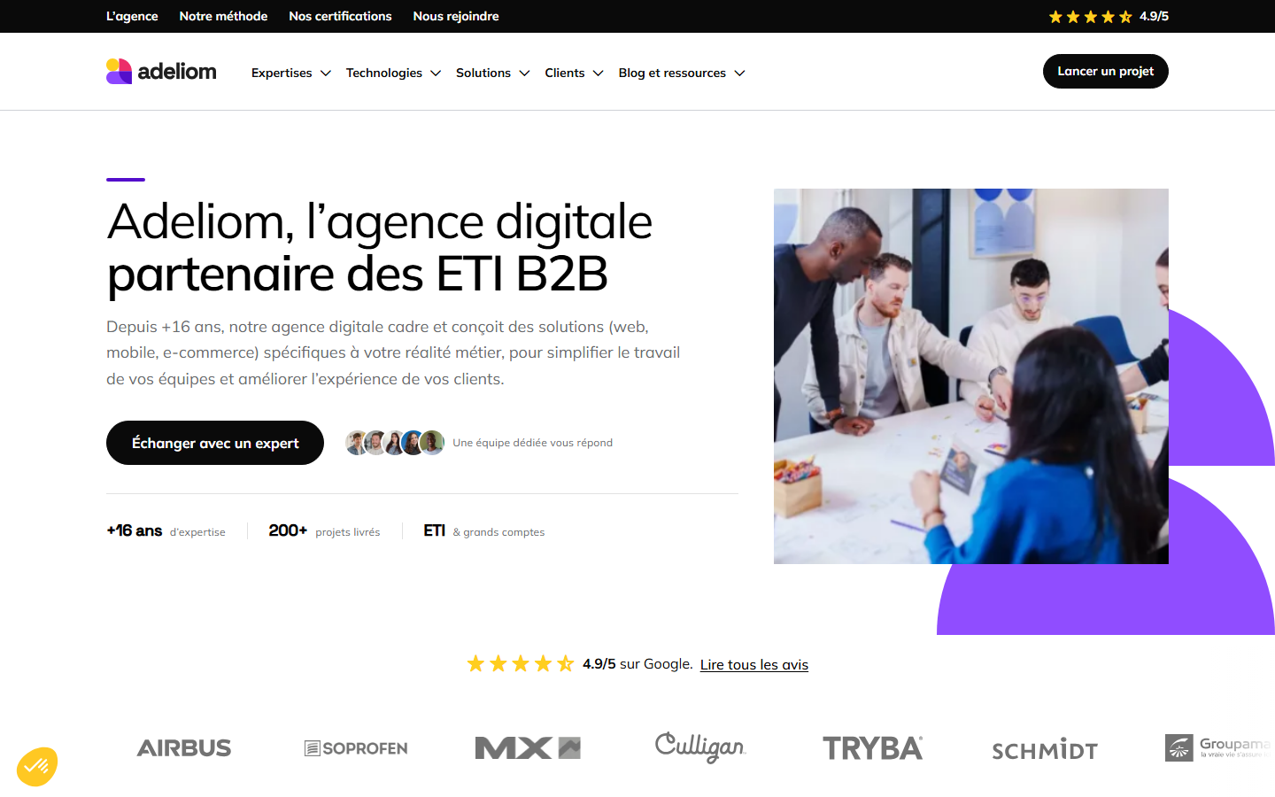 Aperçu du site de ADELIOM