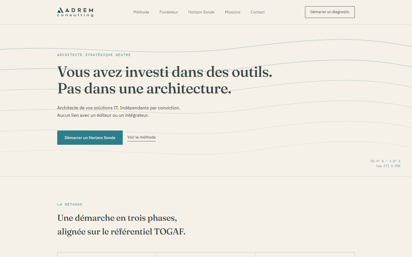 Aperçu du site de Adrem Consulting