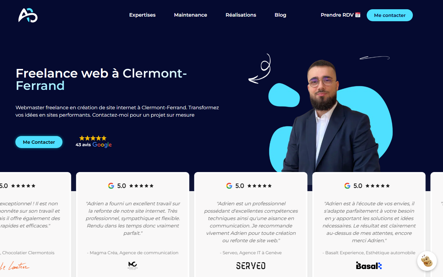Aperçu du site de Bouchez Adrien