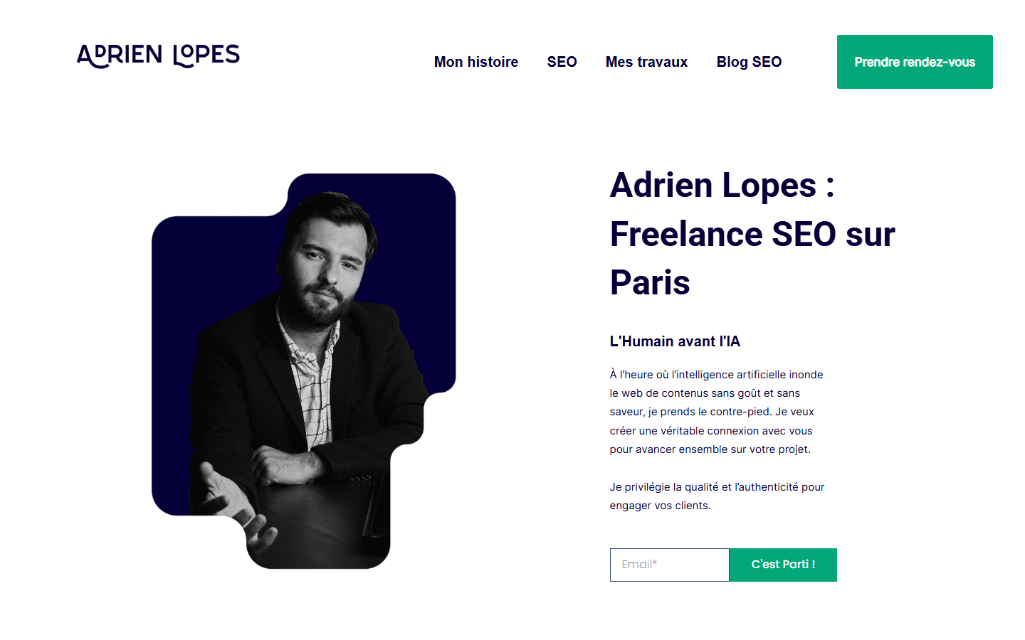 Aperçu du site de ADRIEN LOPES : SEO & PHOTOGRAPHIE