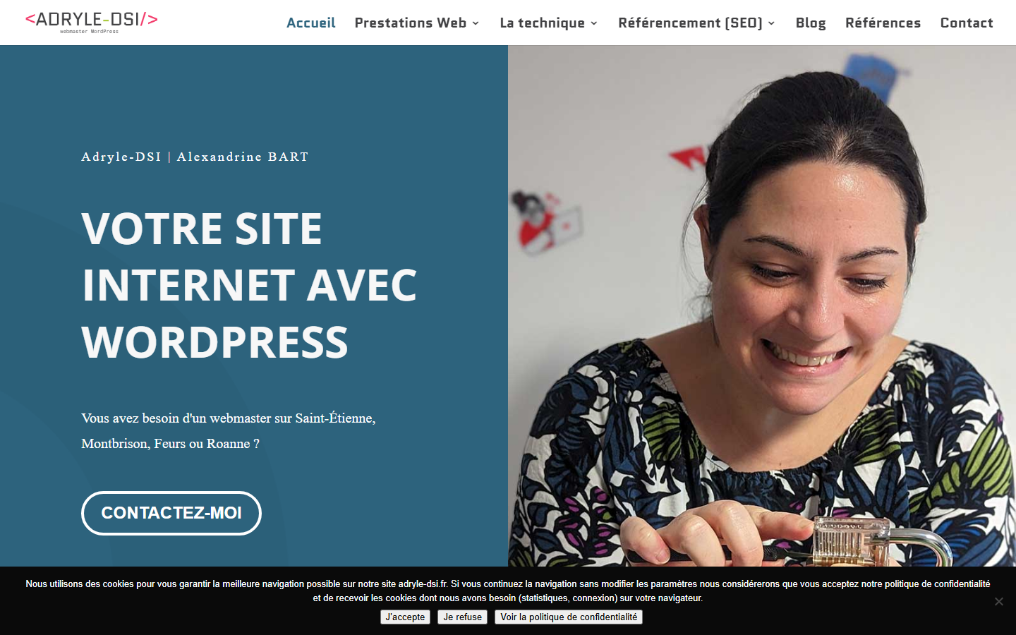 Aperçu du site de Adryle-DSI