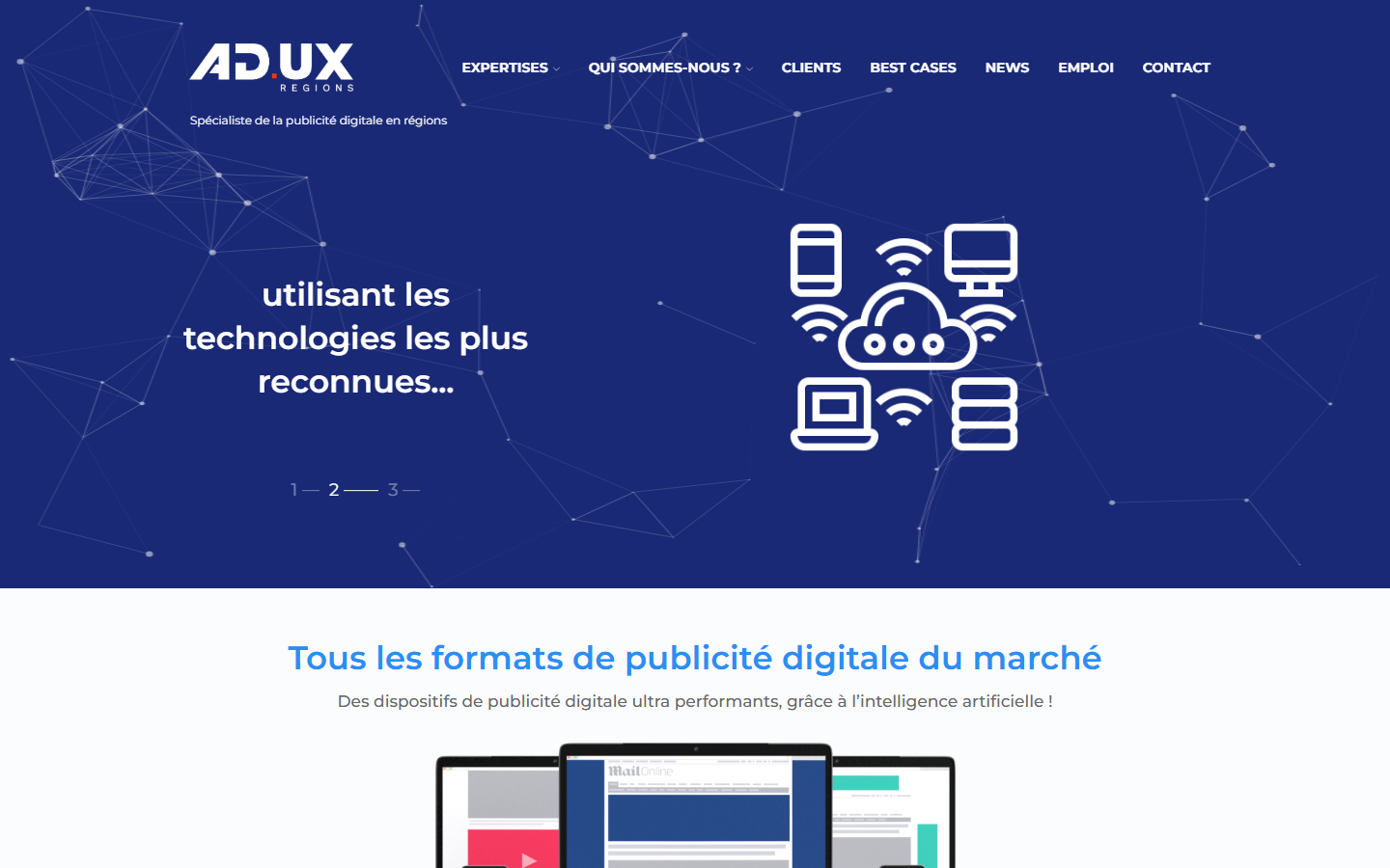 Aperçu du site de ADUX REGIONS
