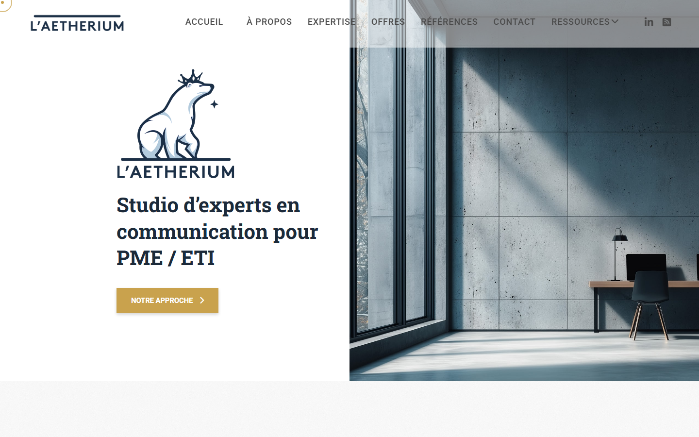 Aperçu du site de L'Aetherium