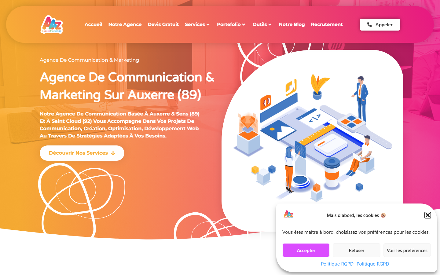 Aperçu du site de AAZ MARKETING