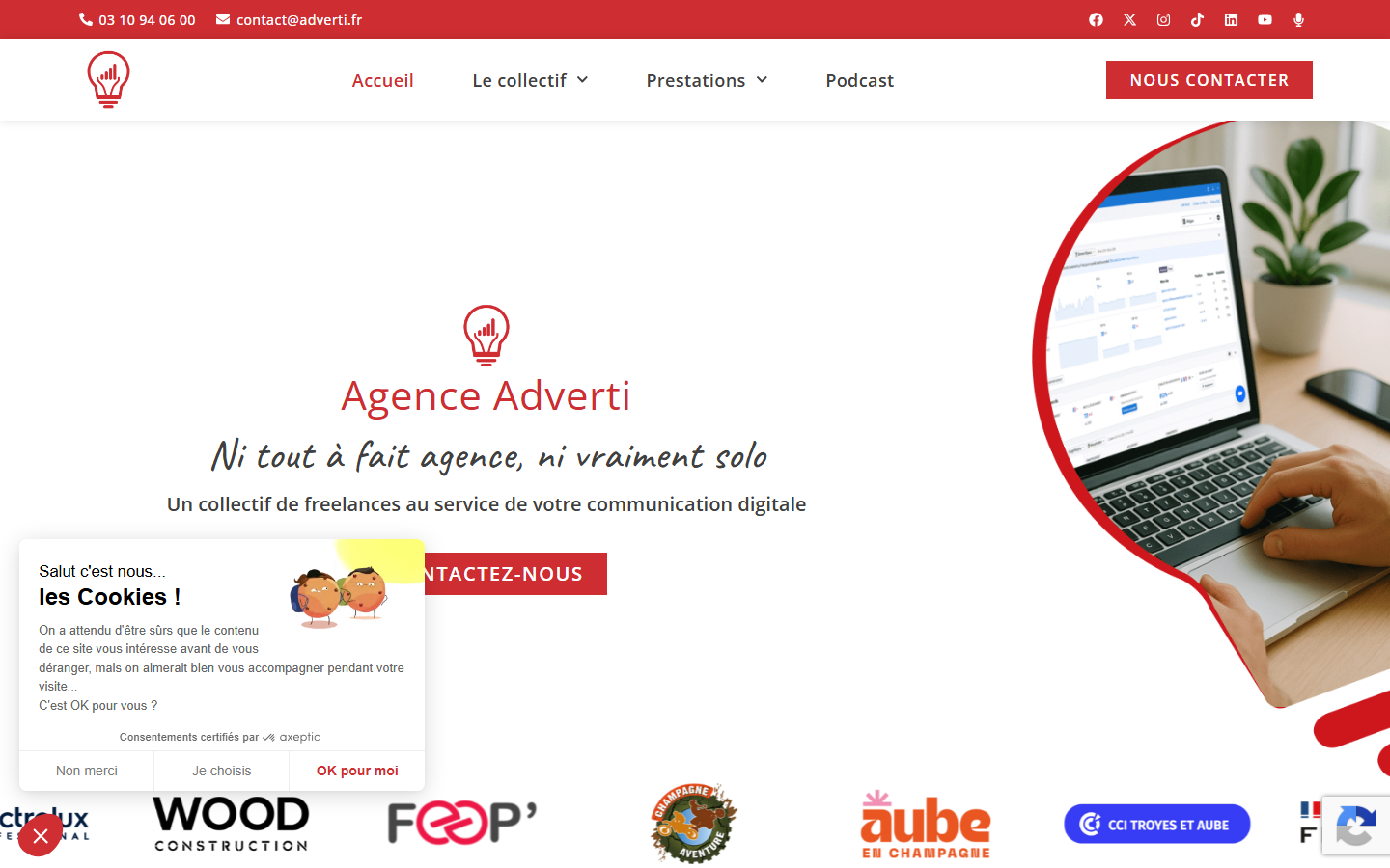 Aperçu du site de Agence Adverti