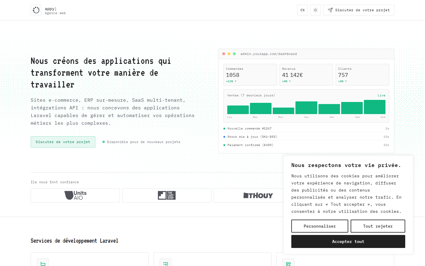 Aperçu du site de APPY