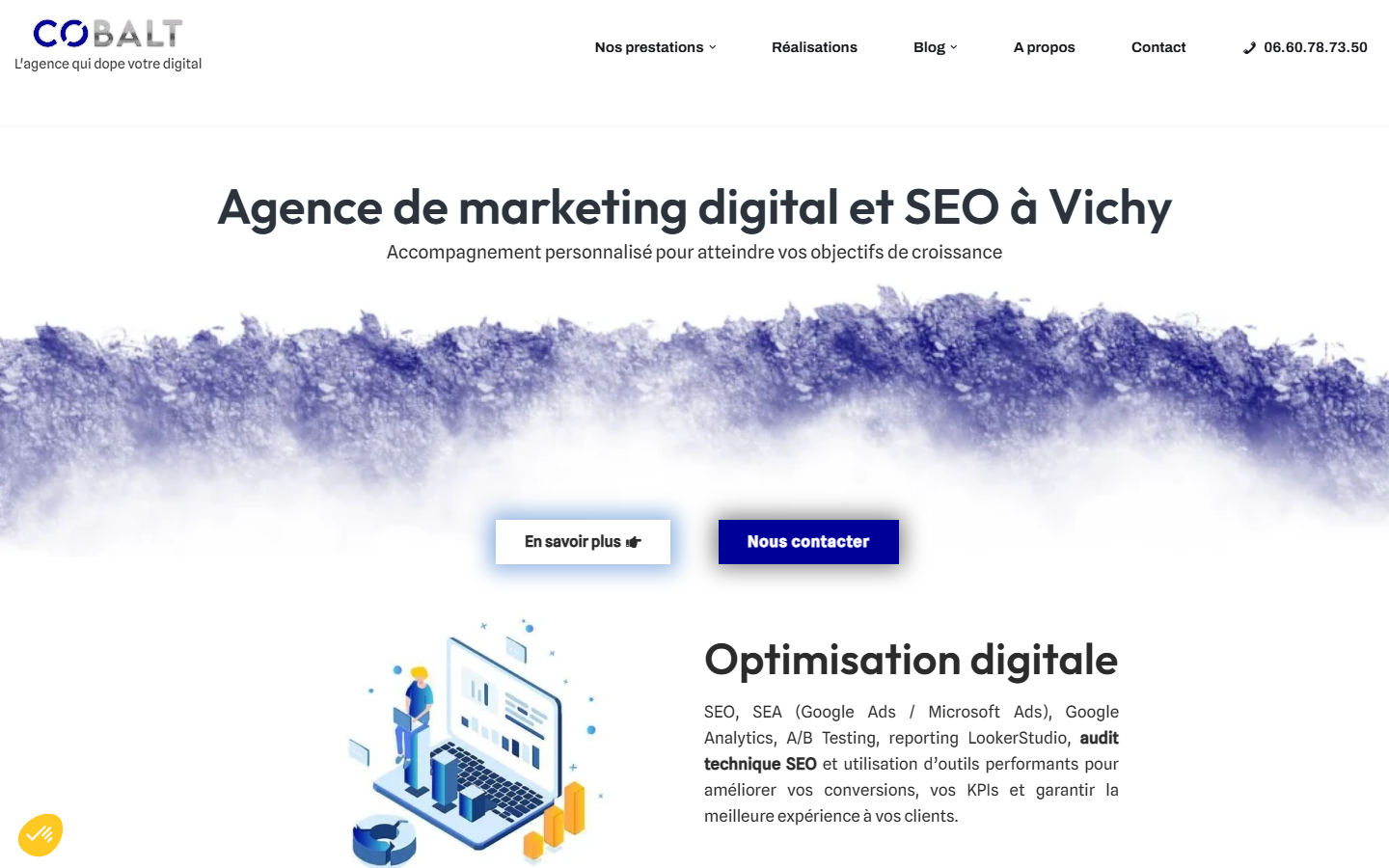 Aperçu du site de AGENCE COBALT