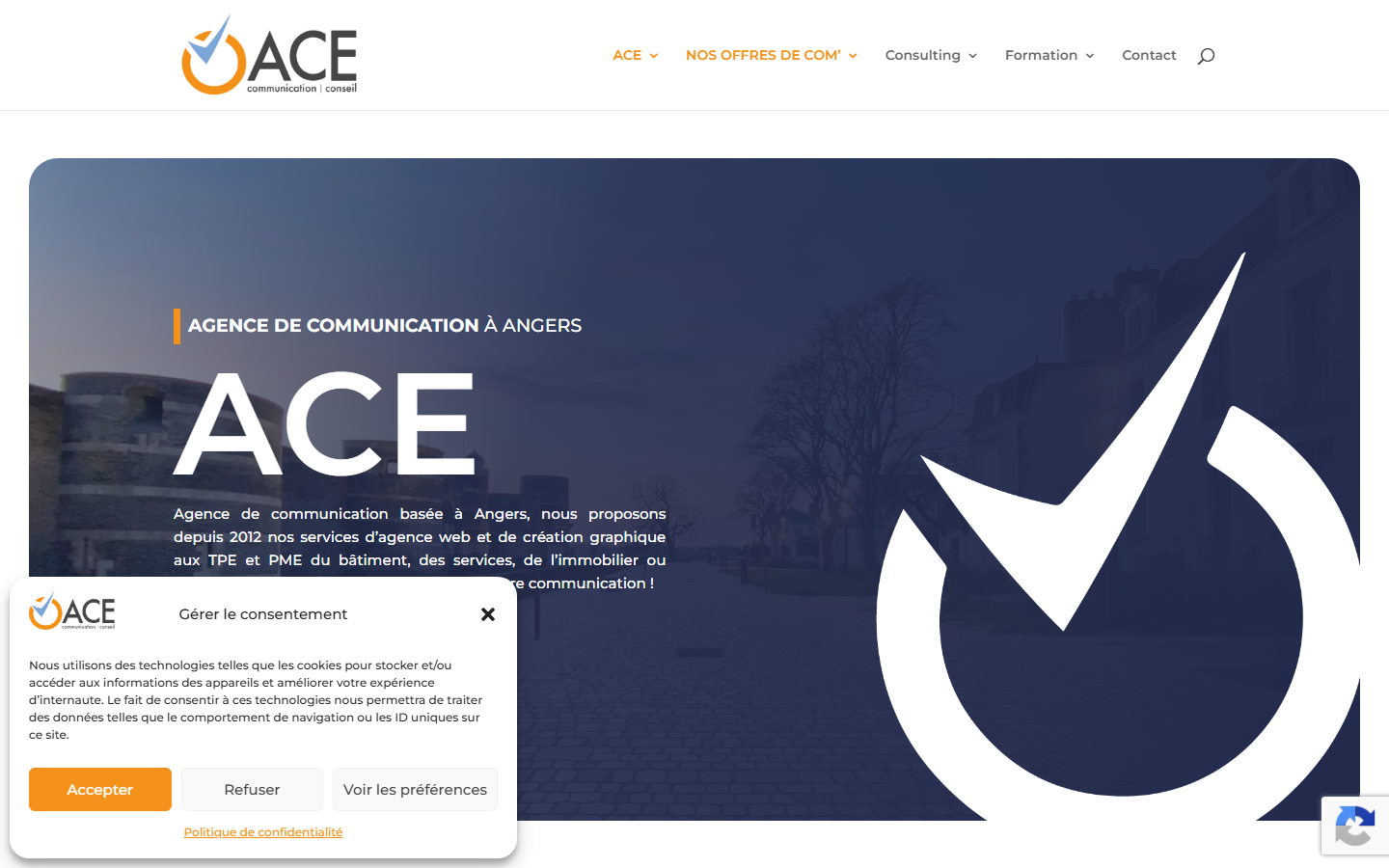 Aperçu du site de CABINET ACE