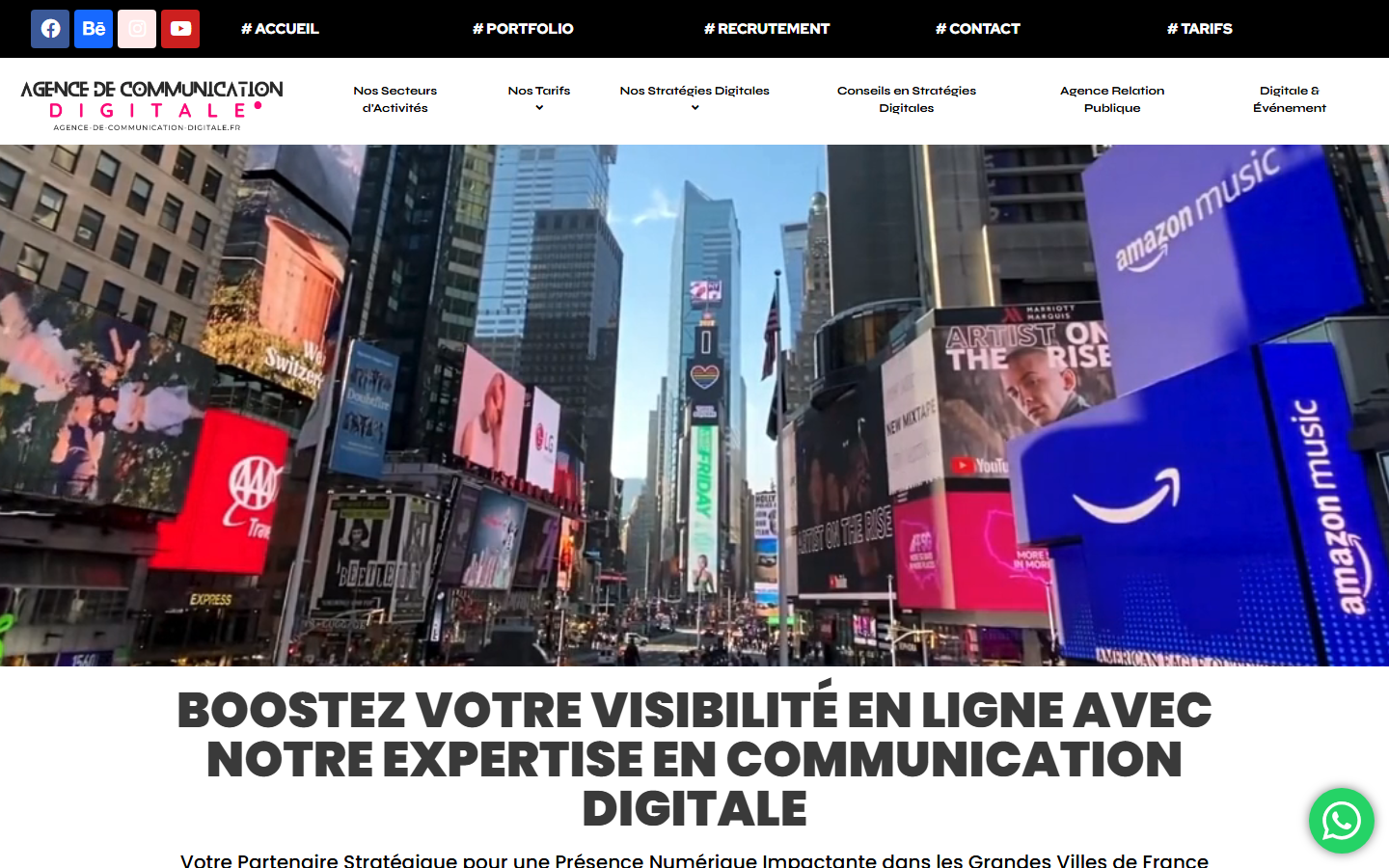 Aperçu du site de Agence de communication digitale