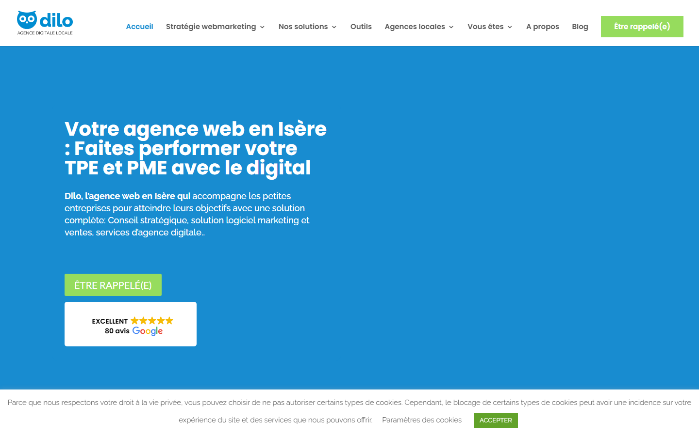 Aperçu du site de Agence Dilo