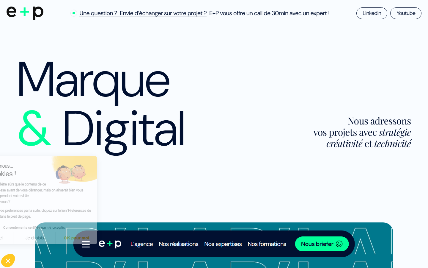 Aperçu du site de Agence E+P