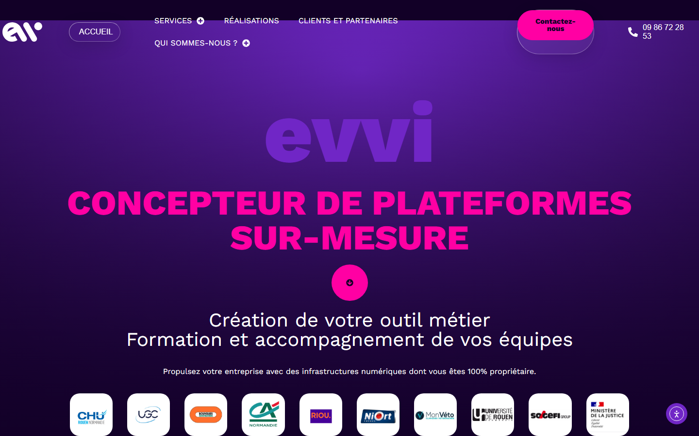 Aperçu du site de AGENCE EVVI