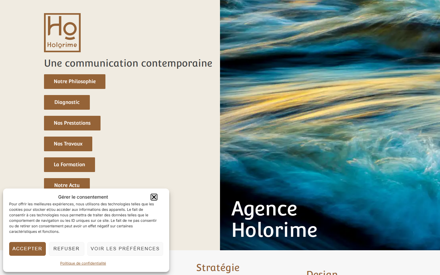 Aperçu du site de Agence Holorime