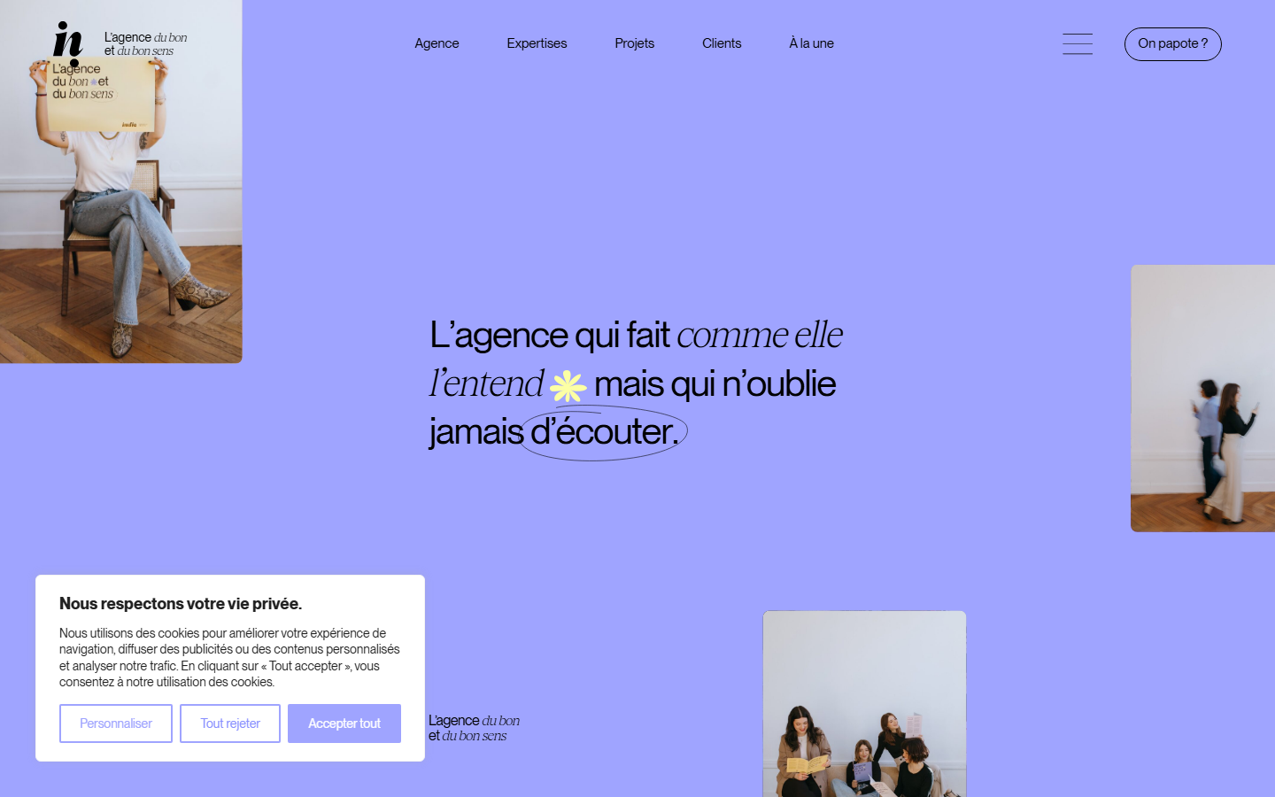 Aperçu du site de Agence Indie