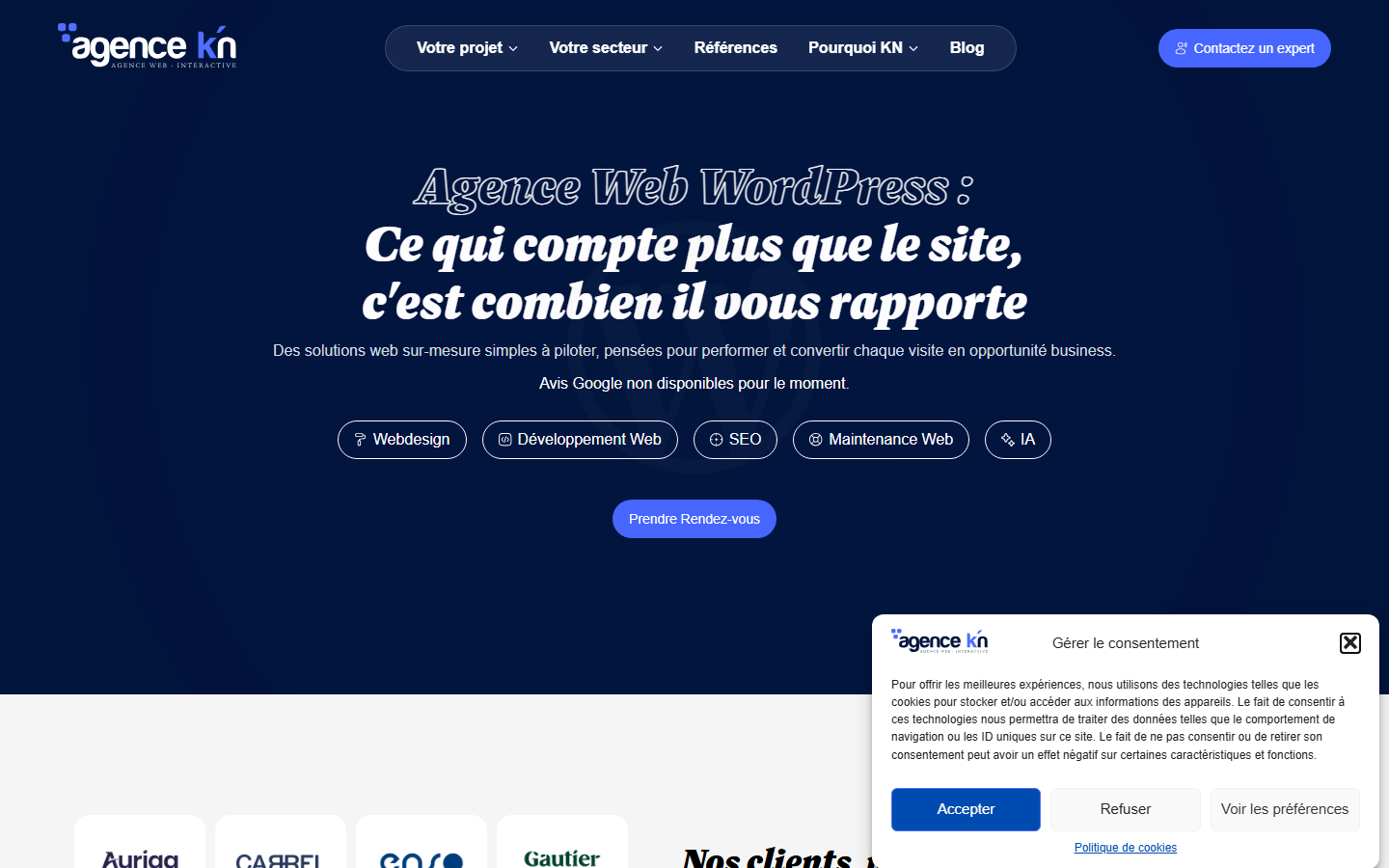 Aperçu du site de AGENCE KN