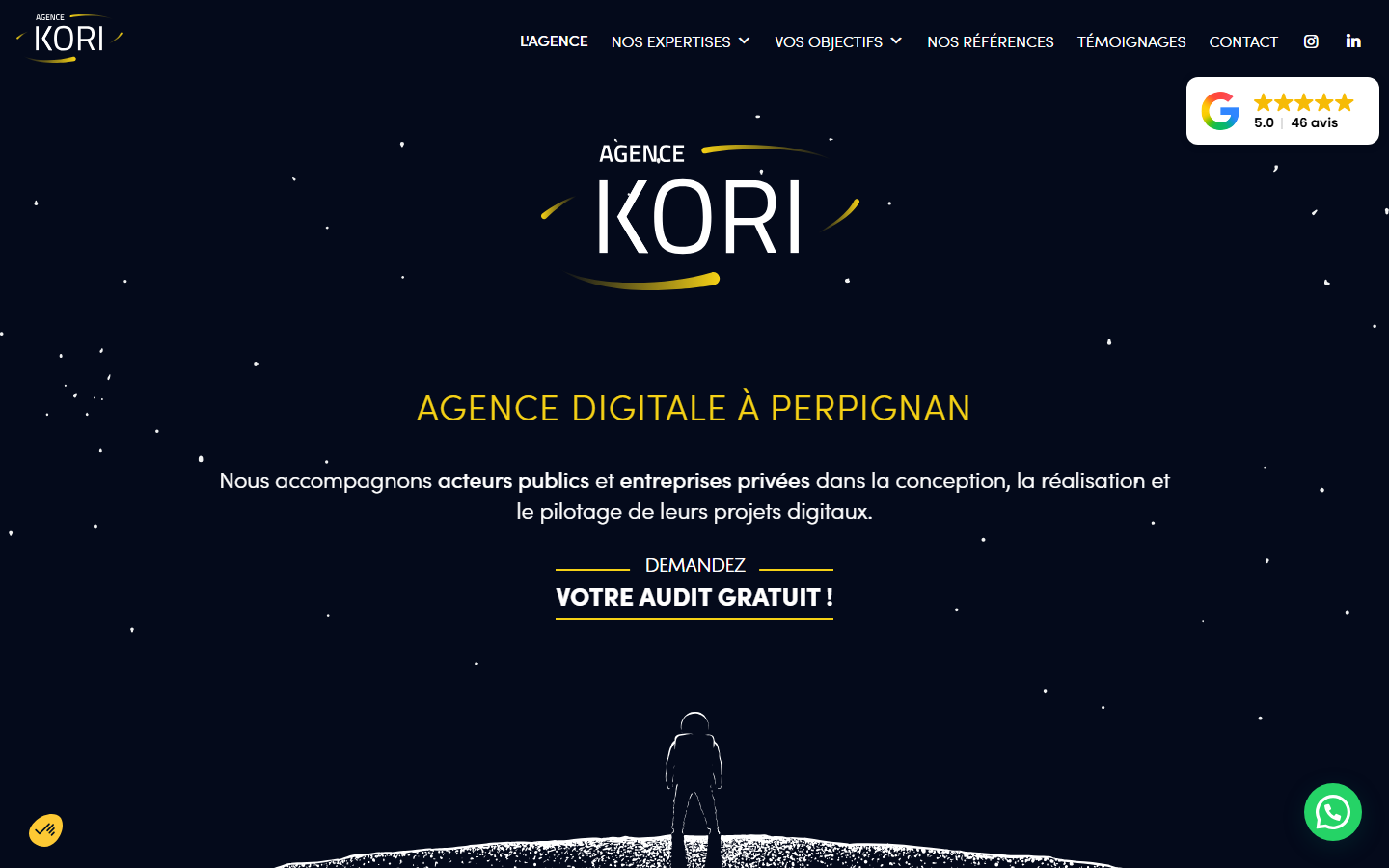 Aperçu du site de KORI