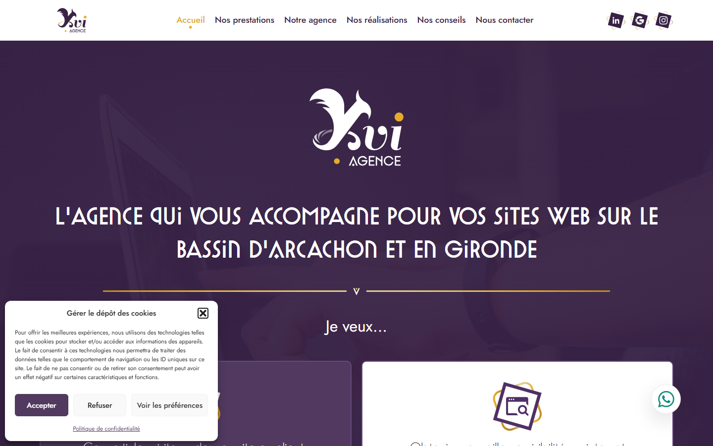 Aperçu du site de Agence KVI